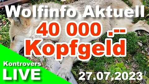 Wolfinfo Aktuell Kontrovers LIVE (40 000.-- Euro Kopfgeld )