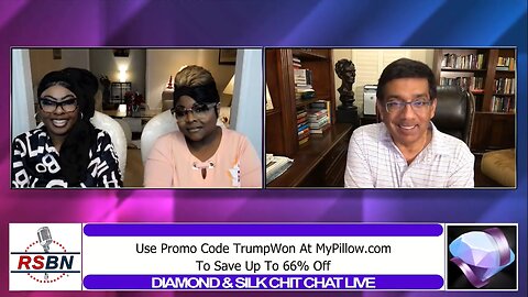 Diamond & Silk Chit Chat Live Joined by: Dinesh D'Souza 10/25/22