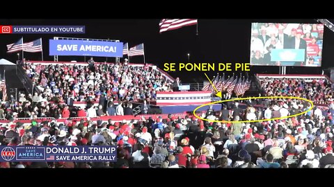 🇺🇸 Donald Trump disrupted by emotional protest of patriots at the rally in Texas [CC Spanish]
