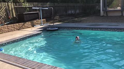 Kid has clever strategy for extra pool time
