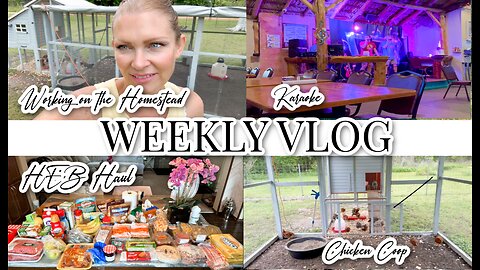 WEEKLY VLOG + WORKING ON THE HOMESTEAD KARAOKE + HEB HAUL + CHICKEN COOP