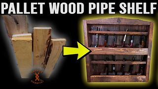 Pallet wood Pipe shelf