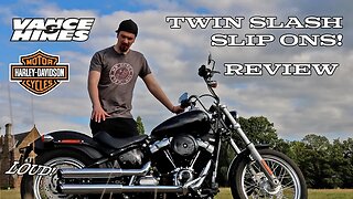 LOUD! Vance & Hines Twin Slash Slip Ons Sound and Review on Harley-Davidson Softail Standard 107