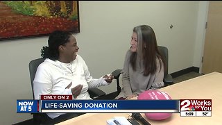 Kidney donor meets recipient for first time