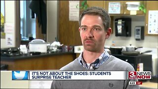 Bellevue teacher moved to tears after students replace stolen sneakers