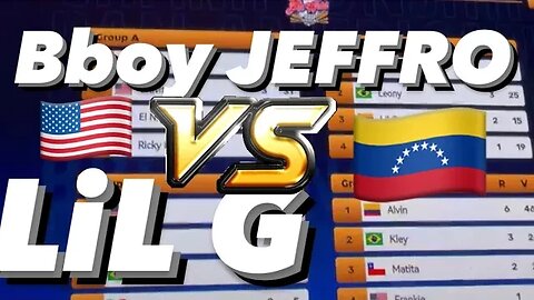 Bboy Jeffro (USA) vs LiL G (Venezuela) WDSF PAN AM CHAMPIONSHIP BBoy Round robin battles Chile 2023