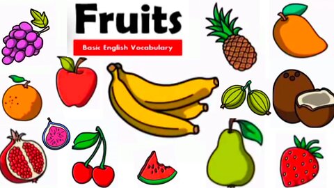Fruits Vocabulary | Most Popular Fruits Name In English With Picture For Kids