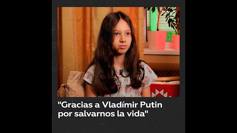 La niña que escribió una carta a Putin llora recordando los horrores que sufrió en la Franja de Gaza