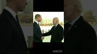 The Moment Prince William meets Joe Biden in Boston #shorts #joebiden #princewilliam