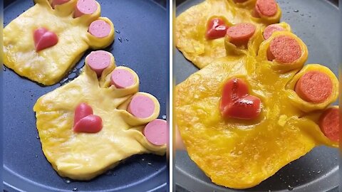 Heart Cheese and Hotdogs - Simple Meals