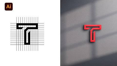 T Logo Design | professional logo design in adobe illustrator | logo design process