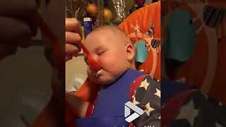 Baby just can't stop dozing off || Viral Video UK
