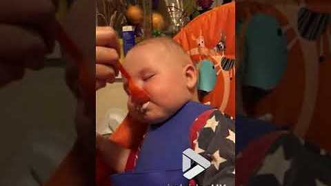 Baby just can't stop dozing off || Viral Video UK