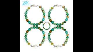 Free-shape Natural turquoise handmade braceletfull strand 7.5inch Gifts for Women