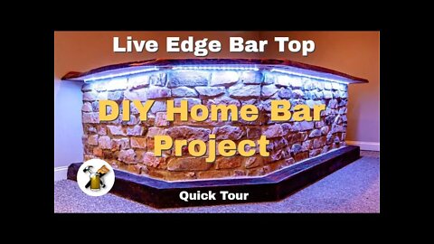 Live Edge Bar Top L-Shaped Bar