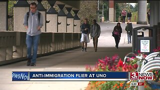 Anti-immigration flier at UNO