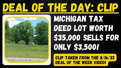 Tax Deed Land sells for 10% Value! $3500 buys $35,000 Lot... Tax Auction Review!
