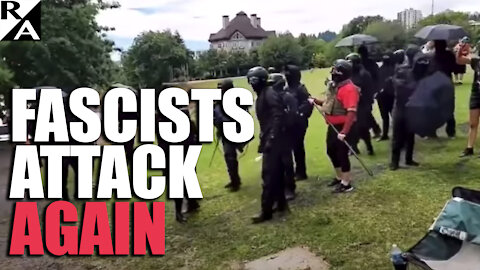 Cops Idle as Antifa Attacks Christian Group, Throws Church Gear in River