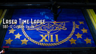 Laser Engraving Time Lapse - Special Boat Team 12 Insignia - Custom Union