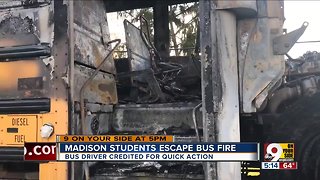 Madison students escape bus fire