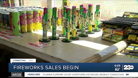 Fireworks sales begin in Kern County