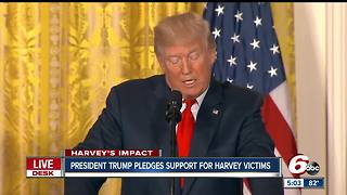 President Trump pledges support for Hurricane Harvey victims