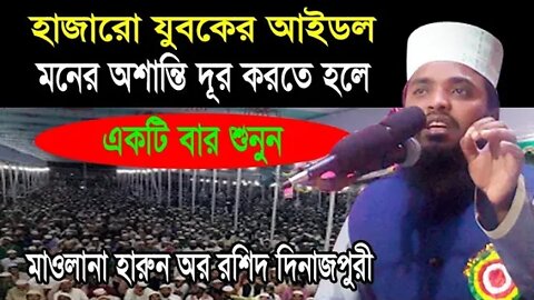 মনের অশান্তি দূর করতে হলে একটিবার শুনুন, সকল অশান্তি দূর হবে | Mawlana Harun Or Roshid Dinajpure |