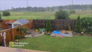 Downpour soaks this backyard in the GTA