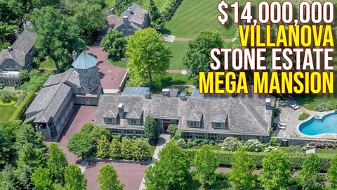 Touring $14,000,000 Villanova Stone Mega Mansion Estate!