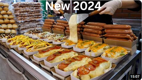 American Style Pizza Hot dog 2024, Cheese Hot dog / Korean Street Food