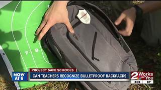 Can teachers recognize bulletproof backpacks