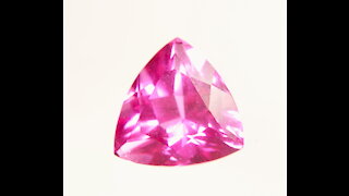 Floating Point Pink Sapphire Trillion