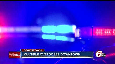14 people overdosed in downtown Indianapolis Saturday afternoon on "Spice"