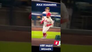 Kyle Schwarber hits a HR 488 FEET. 2nd longest Postseason Home Run Ever! Off Darvish