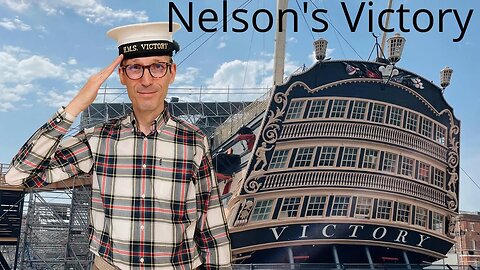 LORD NELSON'S FAMOUS FLAGSHIP HMS VICTORY at the historic dockyard in Portsmouth