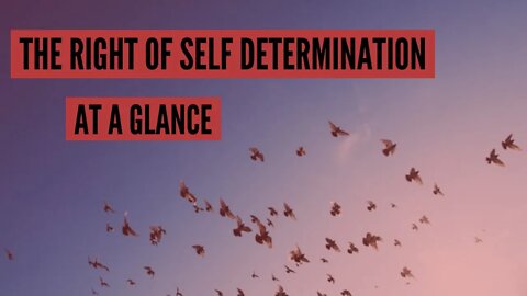 Excerpt: The Right of Self Determination at a Glance