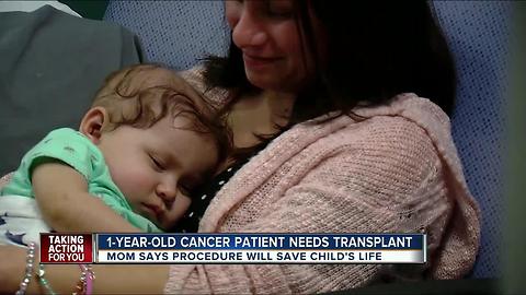 Family searches for bone marrow donor for their 1-year-old daughter