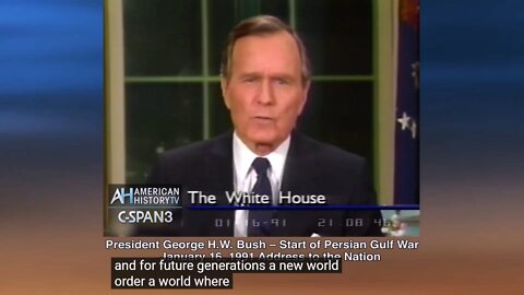 George Bush Sr. about New World Order (1991).