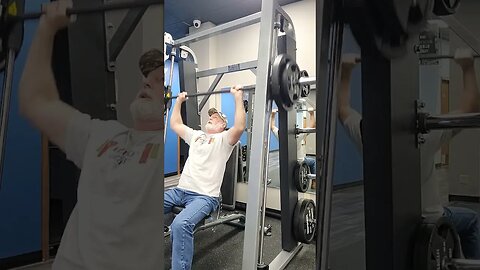 Shoulders on the Smith Machine, Crazy 🤪 old man