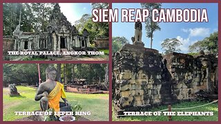 Terrace of Leper King, Terrace of the Elephants, The Royal Palace Angkor Thom - Siem Reap Cambodia