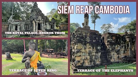 Terrace of Leper King, Terrace of the Elephants, The Royal Palace Angkor Thom - Siem Reap Cambodia