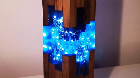 HOMEMADE BLUE EPOXY RESIN NIGHT LAMP