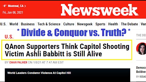 FALSE FLAG? Ashli "Babbitt" Shot? Antifa-Style Attacks Started It? Everyone Relaxes Waiting For It?