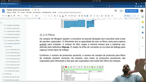 Como está o livro de Hacker e o capítulo Sniffer