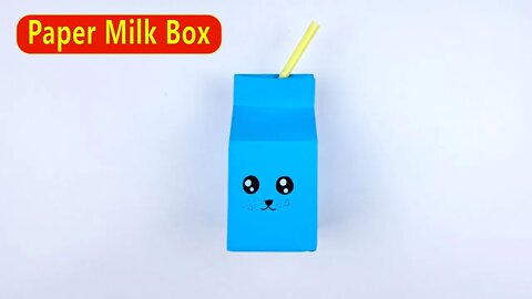 How to Make Paper Milk Box / Origami Milk Box / Easy Paper Crafts