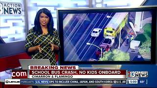 School bus crashes near Cimarron and Flamingo Road