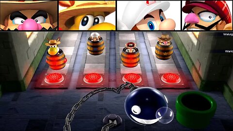 Mario Party Superstars - Kangaroo Yoshi vs Fire Mario vs Bus Driver Waluigi vs CowBoy Wario