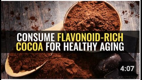 Consume flavonoid-rich cocoa for healthy aging