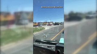 Train slams into Texas deputy's vehicle