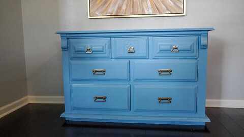 Furniture Flipping- Painting A Thrift Store Nightstand Bluebird